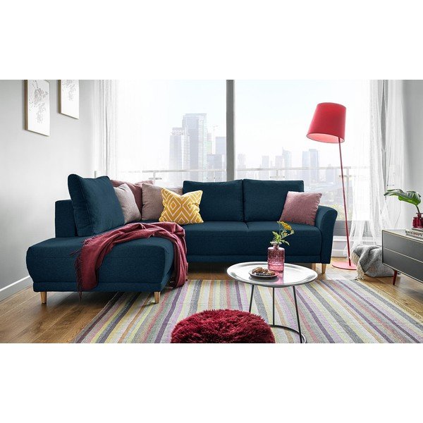 Divano letto angolare blu navy, angolo sinistro Lovely Annie - Miuform-image-1