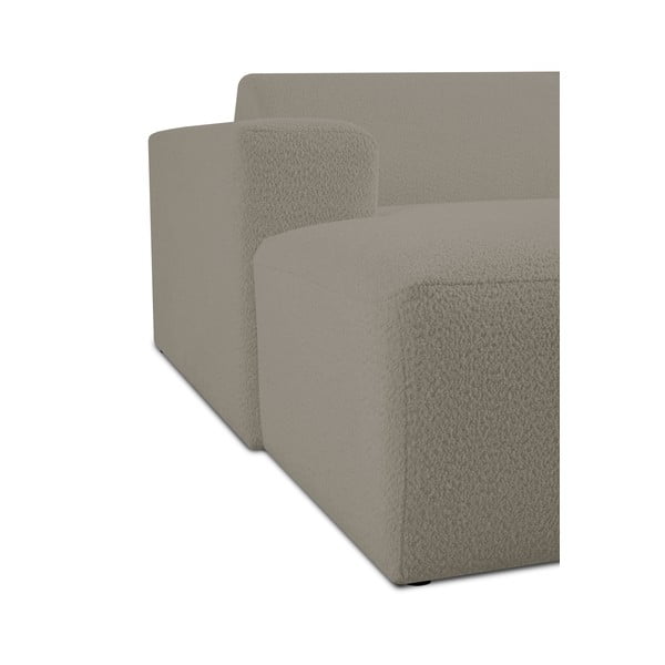 Modulo divano marrone chiaro in tessuto bouclé (angolo sinistro) Roxy - Scandic-image-4