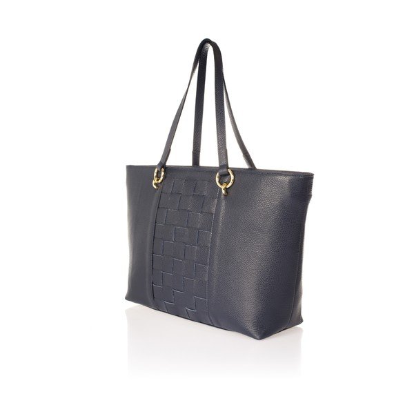 Borsa in pelle blu Elisa - Federica Bassi-image-2