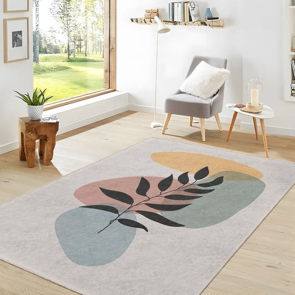 Tappeto color crema lavabile 120x180 cm Illustrated Autumn – Mila Home-image-1