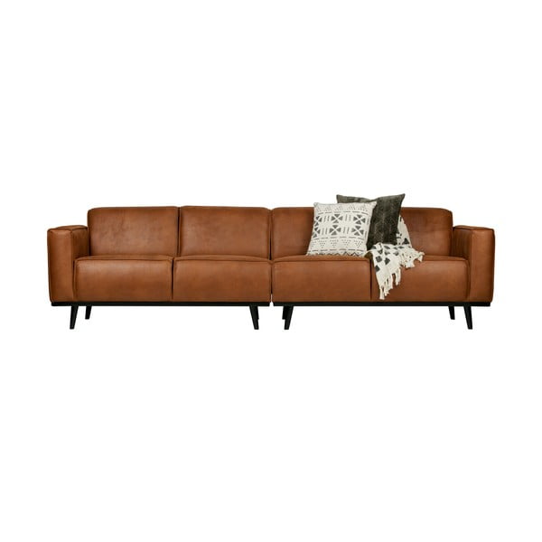 Divano marrone con rivestimento in finta pelle 280 cm Statement – WOOOD-image-3