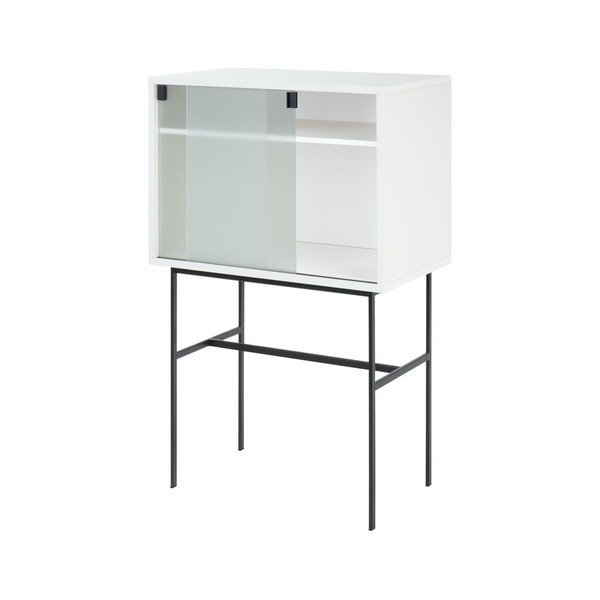 Vetrina greige con porte scorrevoli 70x109x40 cm Lekko – noo.ma