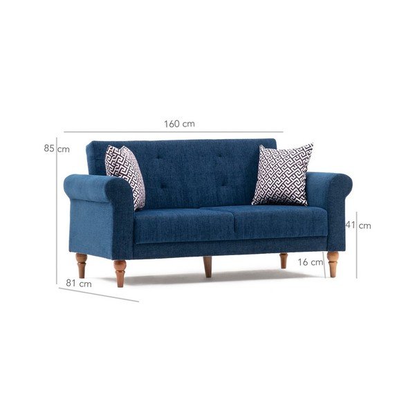 Divano letto blu scuro Madona - Balcab Home-image-1