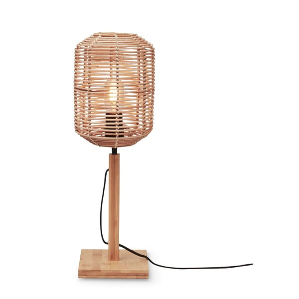 Lampada da tavolo con paralume in rattan di colore naturale (altezza 45 cm) Tanami - Good&Mojo
