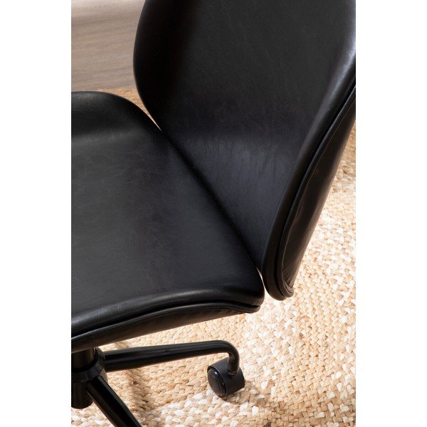 Sedia da ufficio nera in similpelle Clinton – Premier Housewares-image-4