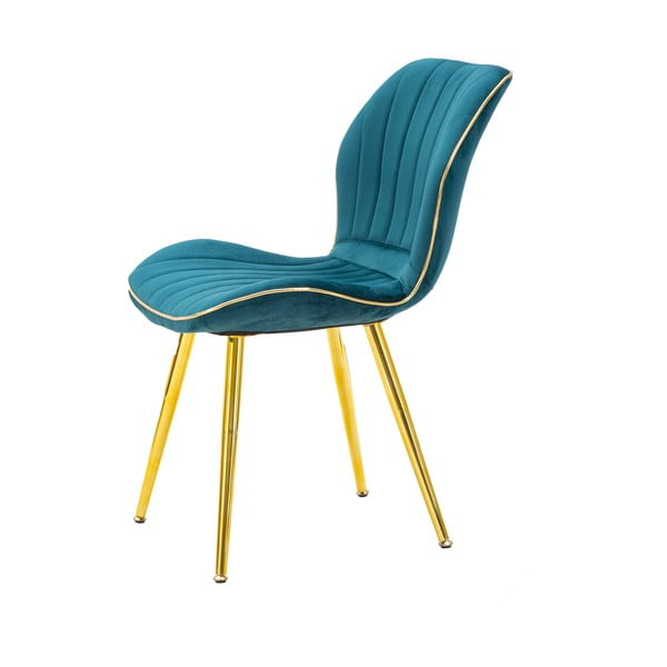 Set di 2 sedie da pranzo imbottite di colore turchese Paris - Mauro Ferretti-image-3