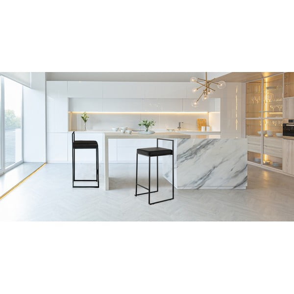 Set di sbagelli da bar neri in similpelle 2 pz (altezza della seduta 65 cm) Dodo – Tomasucci-image-1