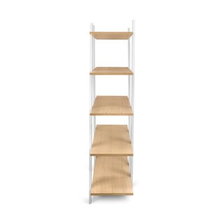 Libreria bianca in rovere 156x160 cm Wind - TemaHome