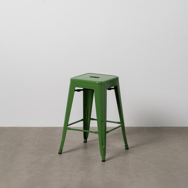 Set di sedie da bar verde in metallo 2 pz (altezza della seduta 61 cm) – Ixia-image-1