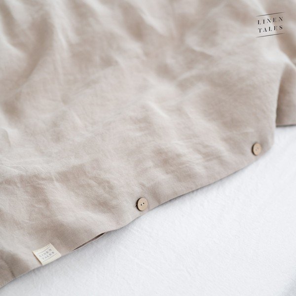 Biancheria da letto beige in fibra di canapa 200x140 cm - Linen Tales-image-2