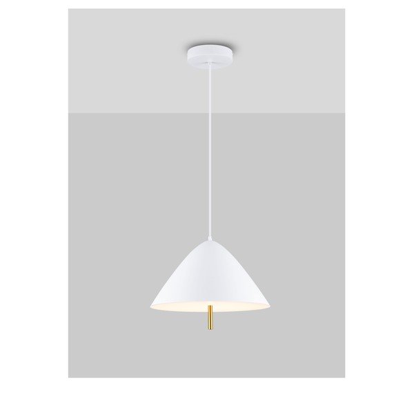 Lampadario LED bianco in metallo con paralume in metallo ø 40 cm Oros – Nova Luce-image-4