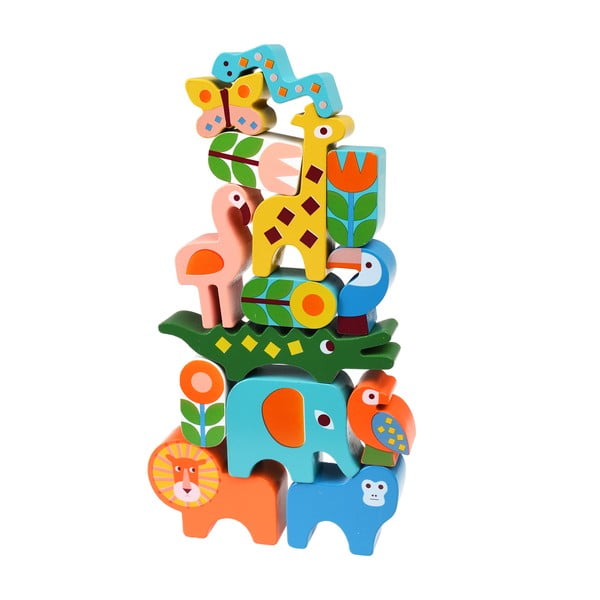 Gioco con animali in legno da impilare Wild Wonders - Rex London-image-2