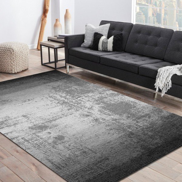 Tappeto grigio e nero , 80 x 150 cm - Kate Louise-image-1