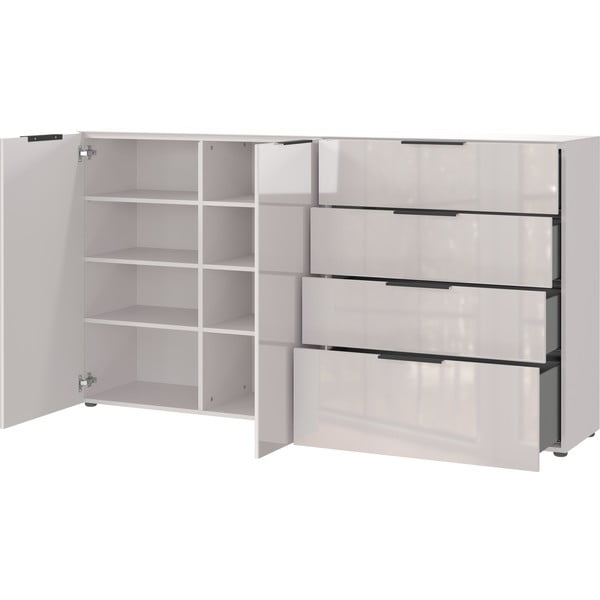 Cassettiera bassa color crema 184x102 cm Oakland - Germania-image-3