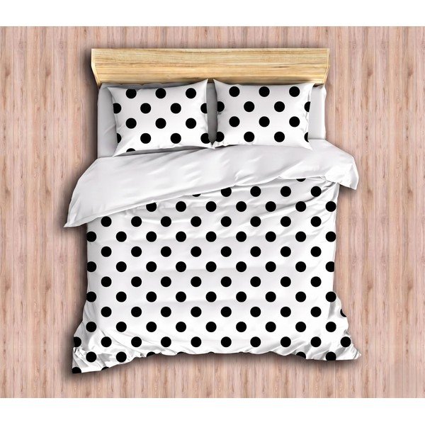 Set copripiumino e federa bianco per letto singolo 200x140 cm Points  – Mijolnir