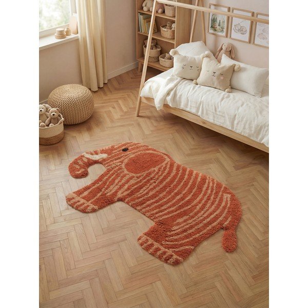 Tappeto per bambini color terracotta in cotone lavabile/tessuto a mano 75x120 cm Snuggle Elodie – Hanse Home-image-1