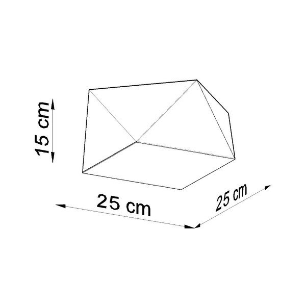 Lampada da soffitto in argento 25x25 cm Koma - Sollux-image-3