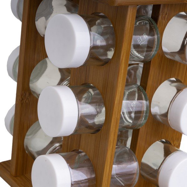 Set di contenitori per spezie 12 pz Bamboo Walnut – Casa Selección-image-2