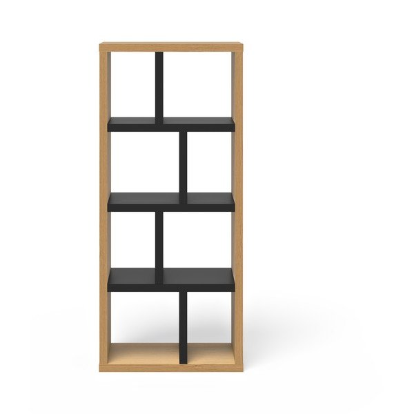 Libreria in rovere decorato in nero e naturale 70x159 cm Berlin - TemaHome-image-2