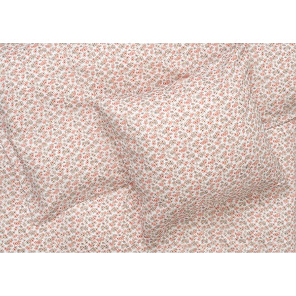 Biancheria da letto singola in cotone sateen bianco e rosa 140x200 cm Pleasantly - JUNA-image-1