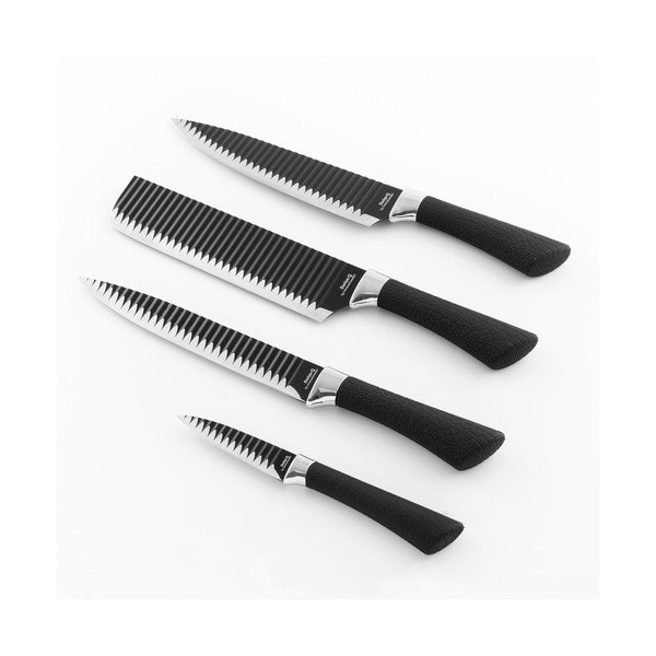 Set di 4 coltelli in acciaio inox Swiss Q Shark - InnovaGoods