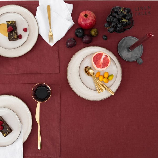 Tovaglietta in lino 35x45 cm Marsala – Linen Tales-image-2