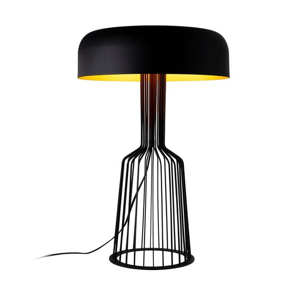 Lampada da tavolo nera con paralume in metallo (altezza 57 cm) Fellini - Opviq lights