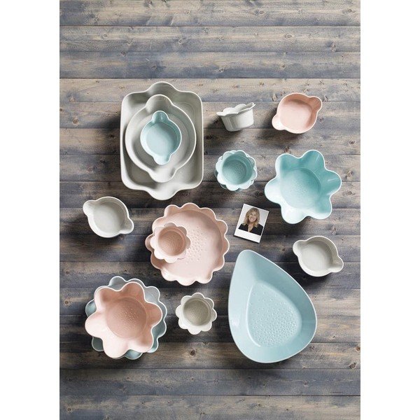 Set di 2 ciotole in porcellana beige Piccadilly Flowers, 13 x 6,5 cm - Sagaform-image-1