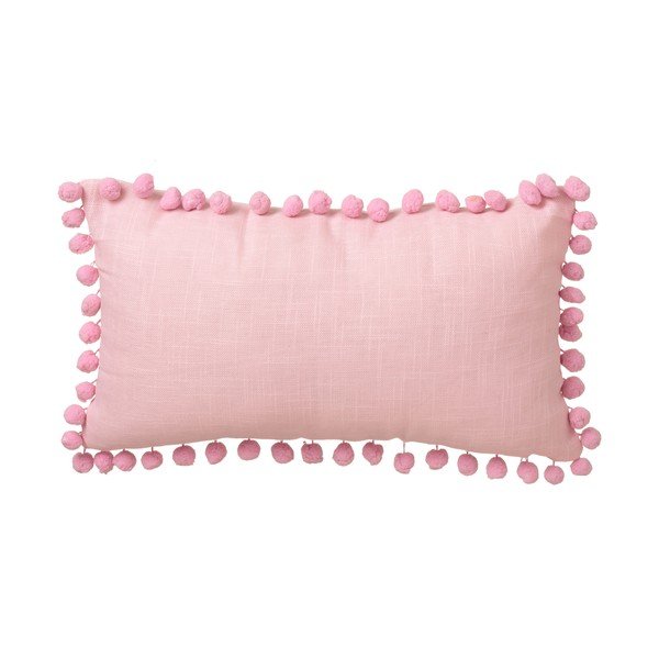 Cuscino rosa , 50 x 30 cm Pompon - Casa Selección