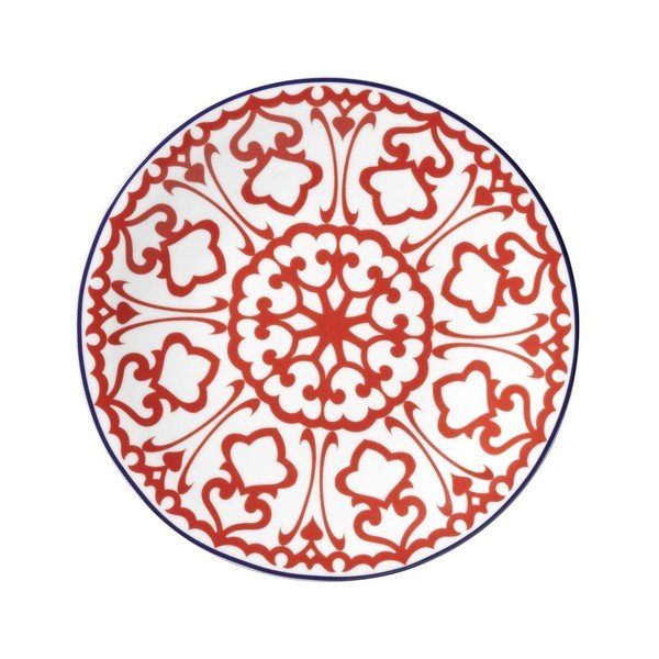 Set 24 pezzi in porcellana bianca con motivo rosso Desen - Kütahya Porselen-image-3