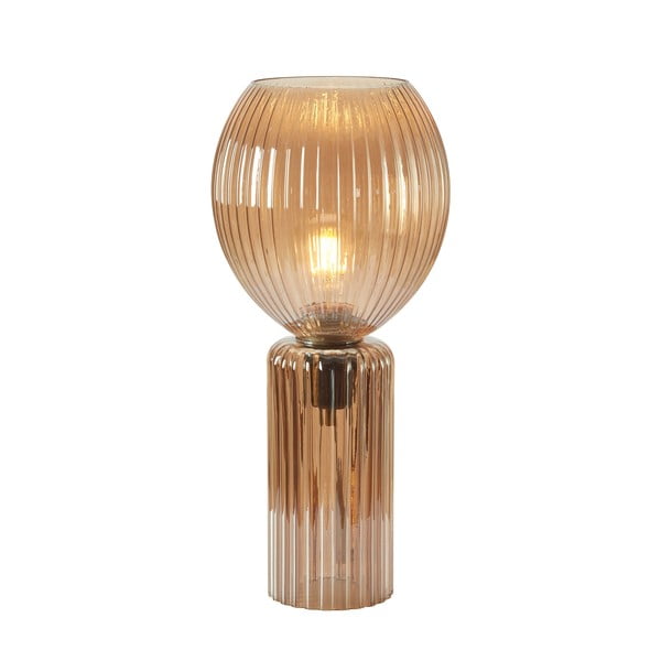 Lampada da tavolo color ambra con paralume in vetro (altezza totale 40 cm) Toulipa – Markslöjd