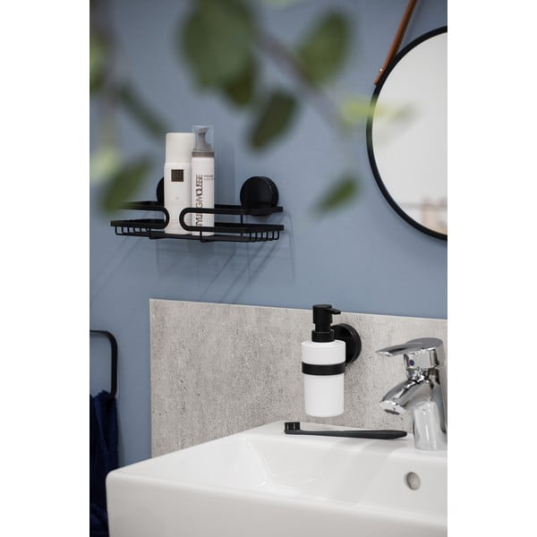 Porta asciugamani a parete Static-Loc® Plus nero Pavia - Wenko-image-2