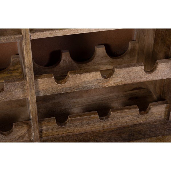 Cantinetta di colore naturale in mango massiccio numero di bottiglie 12, 74x122x46 cm Bombay – Interia Home & Living-image-4