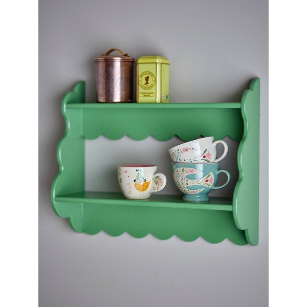 Mensola verde in abete massiccio con ripiani multipli 49,5 cm Salla – Bloomingville-image-1