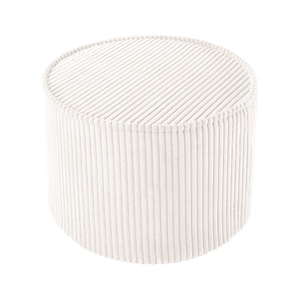 Pouf per bambini color crema con rivestimento in velluto a coste – Wigiwama