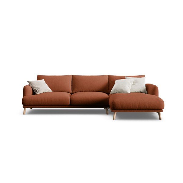 Divano angolare color terracotta (con penisola a destra/con chaise lounge) Naomi – Micadoni -image-3