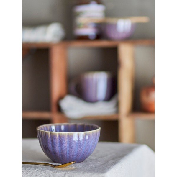 Ciotolina viola scuro in gres 400 ml Latina – Bloomingville-image-1