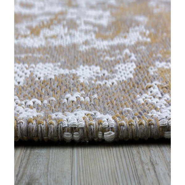 Tappeto in cotone giallo e beige , 75 x 150 cm Casa - Oyo home-image-2