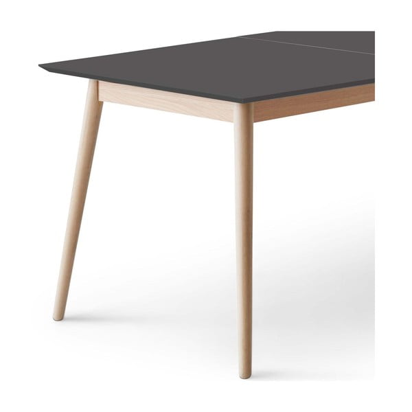 Tavolo da pranzo estensibile con piano nero e pannello extra 90x165 cm Meza - Hammel Furniture-image-4