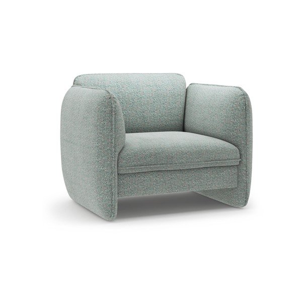 Poltrona blu con rivestimento in ciniglia Georgia – Micadoni 