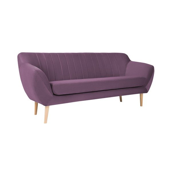 Divano in velluto viola Sardaigne, 188 cm - Mazzini Sofas-image-1