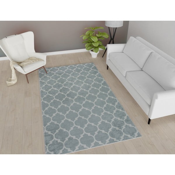 Tappeto lavabile grigio chiaro e crema 180x120 cm - Vitaus-image-1