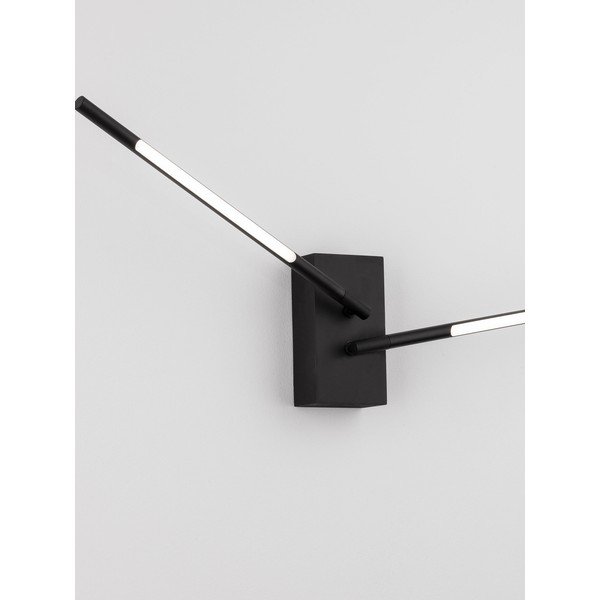 Lampada da parete LED nera in metallo con struttura flessibile Raccio – Nova Luce-image-4