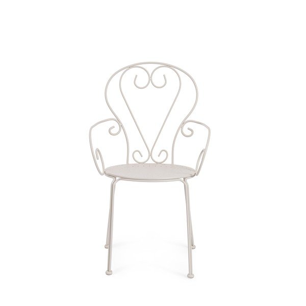 Sedia da esterno beige in metallo Etienne – Bizzotto-image-2