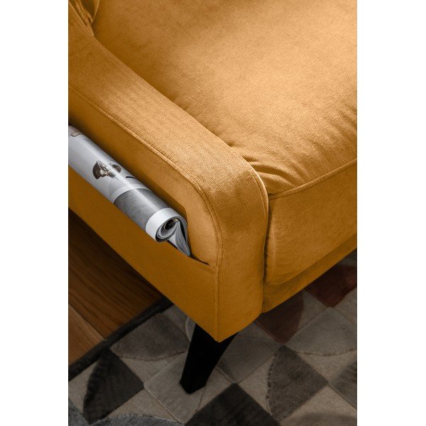 Divano in velluto giallo senape Royal Rose - Miuform-image-3