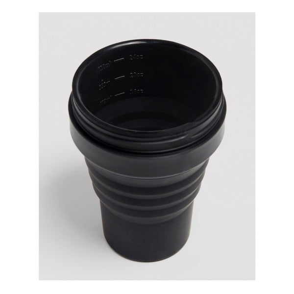 Tazza da viaggio pieghevole nera Ink, 710 ml Titan - Stojo-image-3