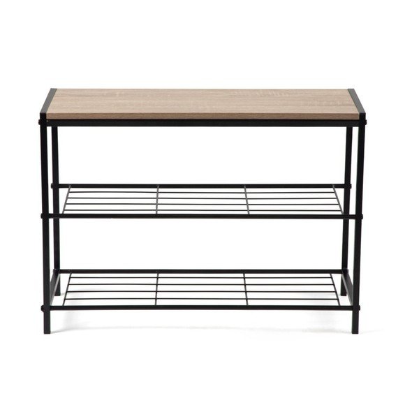 Scarpiera nera in acciaio 63x44x30 cm Asten – Bonami Essentials-image-2