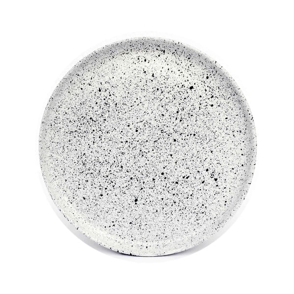 Piatto grande in gres bianco e nero , ø 27,5 cm Mess - ÅOOMI