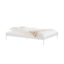 Letto matrimoniale bianco in acciaio senza testiera con rete inclusa 180x200 cm Eton Basic – noo.ma