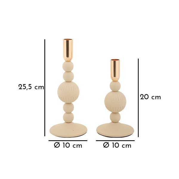 Portacandele in set in metallo 2 pz Aster – Mauro Ferretti-image-4